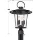 Andover 4 Light 20.5 inch Matte Black Post in Clear