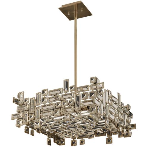 Vermeer 8 Light 21 inch Brushed Champagne Gold Pendant Ceiling Light in Swarovski Elements Clear