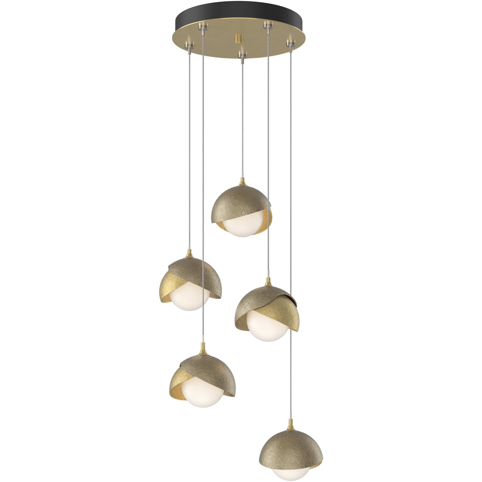 Brooklyn 5 Light 16 inch Modern Brass and Soft Gold Pendant Ceiling Light in Modern Brass/Soft Gold