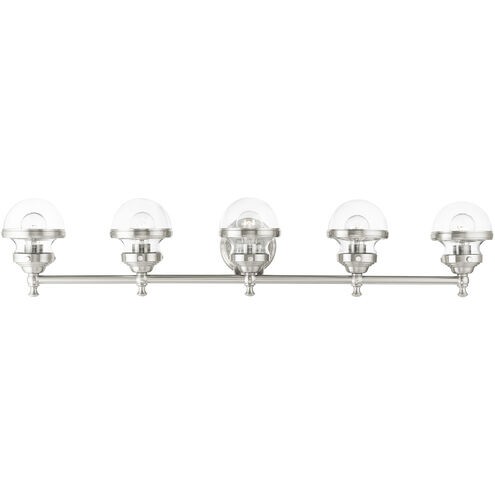 Oldwick 5 Light 42 inch Brushed Nickel Vanity Sconce Wall Light