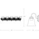 Clear Glass 5 Light 36 inch Matte Black Vanity Light Wall Light