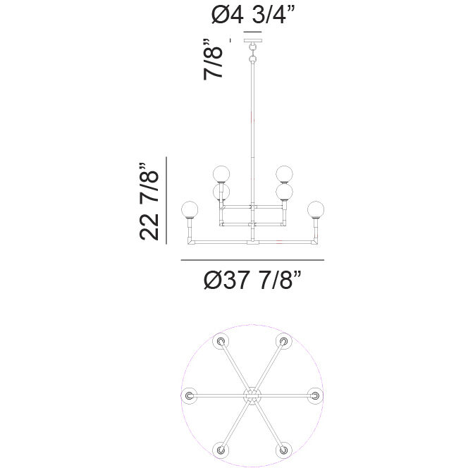 Candlestix 6 Light 37.88 inch Aged Gold Brass Chandelier Ceiling Light in Aged Gold Brass and Clear