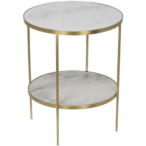 Rivoli 30 X 25 inch Antique Brass Side Table
