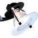 Series 149 50 watt 3.25 inch Black with Chrome Arclight Wall Light, Clamp Mount