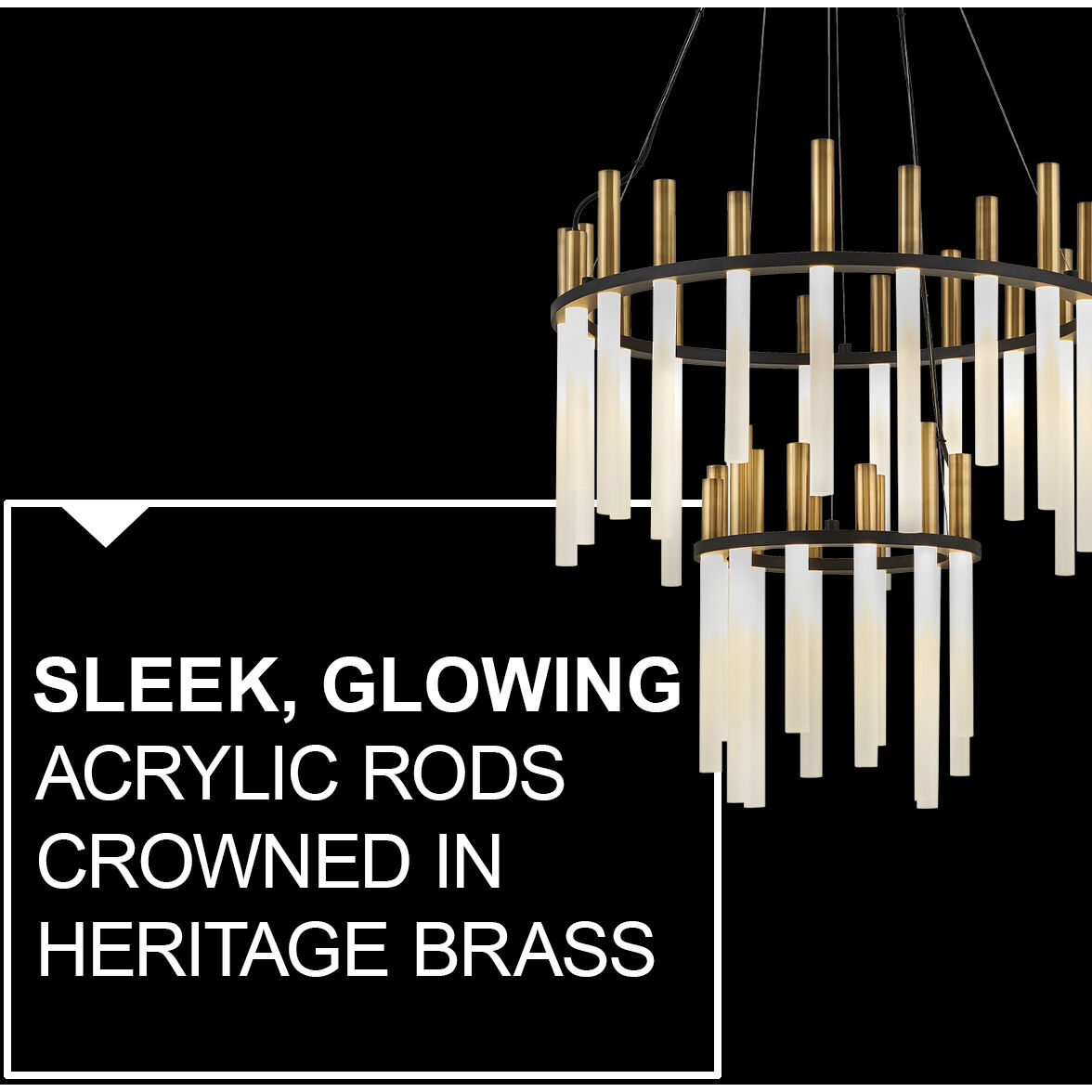 Echo LED 26 inch Black Chandelier Ceiling Light