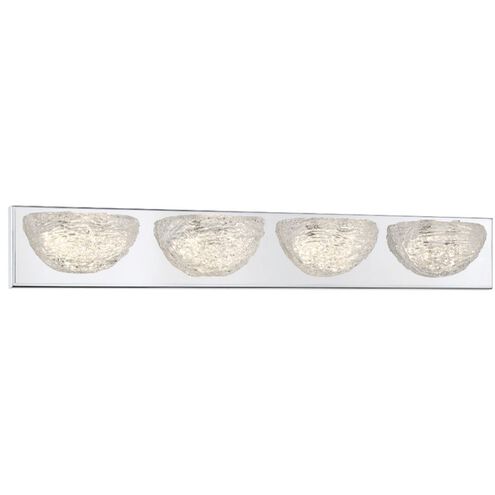 Modern Ice LED 31.75 inch Chrome Bath Light Wall Light