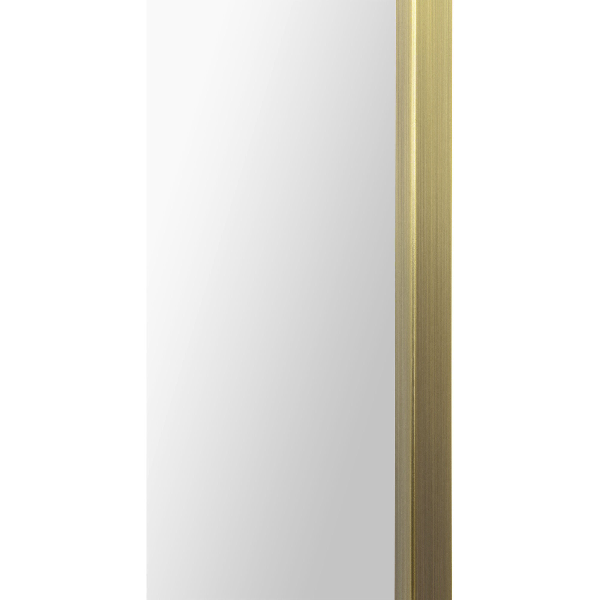 Calliope 45 X 30 inch Clear and Antique Brushed Brass Wall Mirror