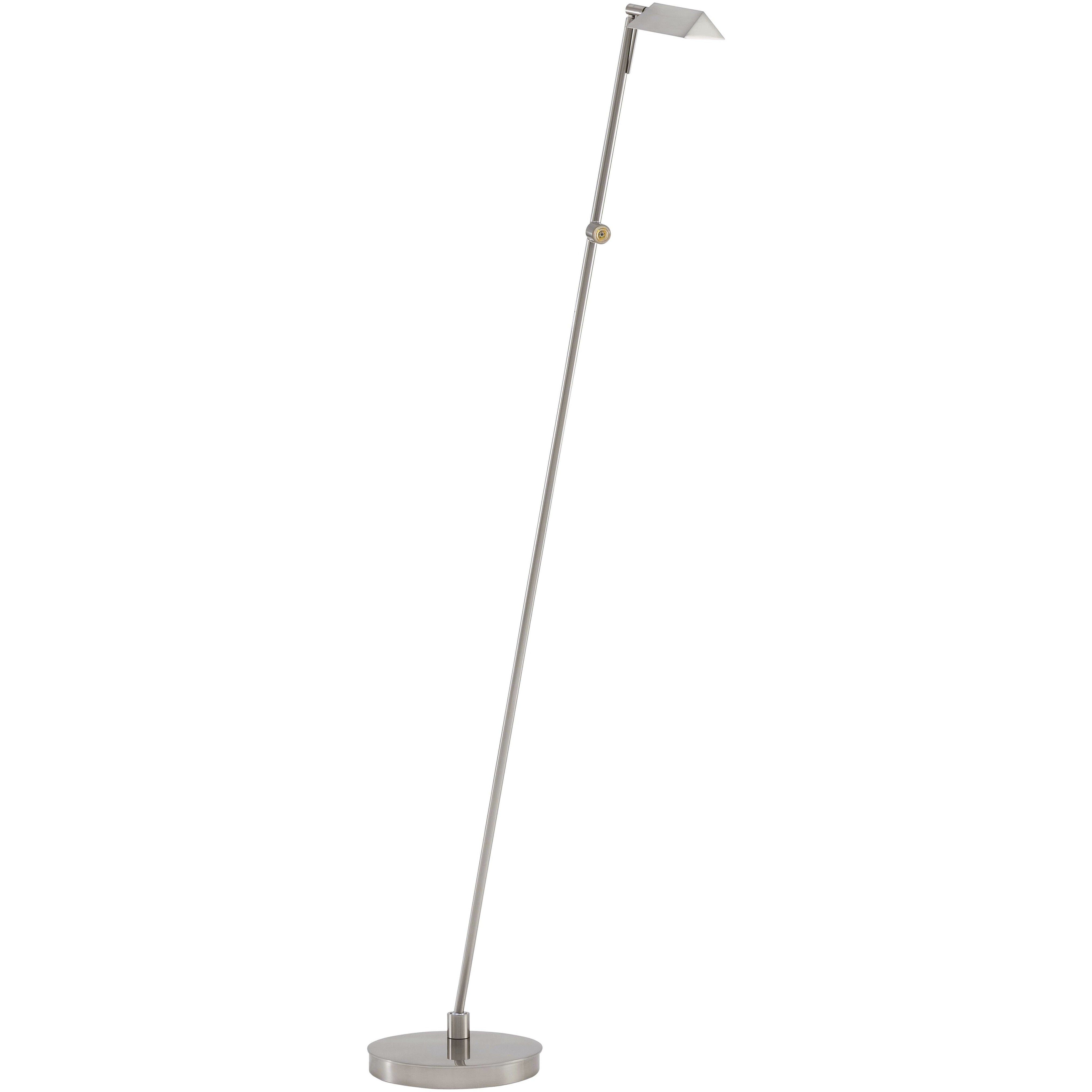 George's Reading Room 50 inch 8.00 watt Brushed Nickel Floor Lamp Portable Light, Pharmacy