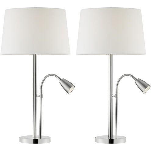 Nanette 27.5 inch 60.00 watt Nickel Table Lamp Portable Light