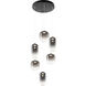 Refrax 6 Light Matte Black Pendant Ceiling Light
