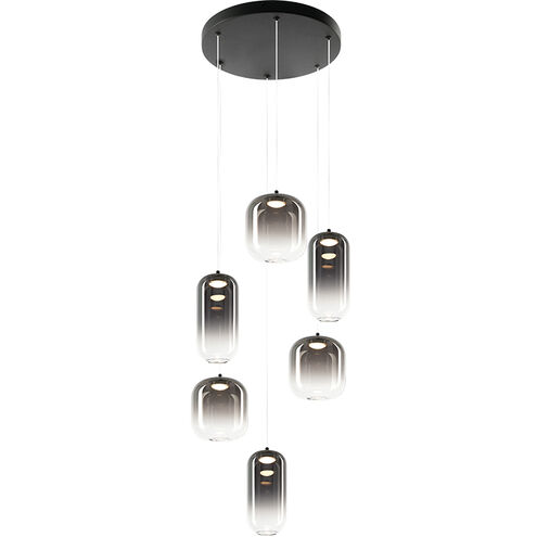 Refrax 6 Light Matte Black Pendant Ceiling Light