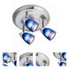 Signature 3 Light 3.25 inch Satin Chrome Flush Mount Ceiling Light