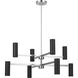 Zentro 8 Light 36 inch Brushed Nickel Chandelier Ceiling Light in Incandescent