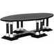 Desoto 66 X 38 inch Hand Rubbed Black with Solid White Coffee Table