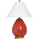 Alice 27 inch 100.00 watt Red Table Lamp Portable Light