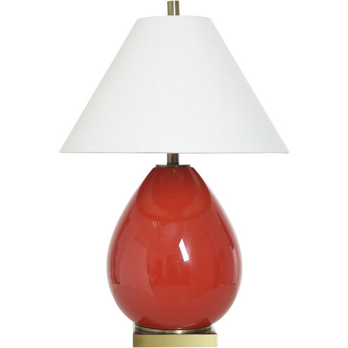 Alice 27 inch 100.00 watt Red Table Lamp Portable Light