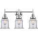 Caden 3 Light 24 inch Polished Chrome Bath Vanity Light Wall Light in Clear Glass