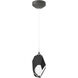 Chrysalis 1 Light 6.1 inch Natural Iron Mini Pendant Ceiling Light in Black Crystal, Large