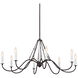 Homestead Freesia 8 Light 38 inch Anvil Iron Chandelier Ceiling Light, Freesia