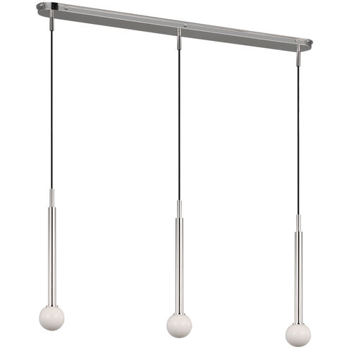 Kelly by Kelly Wearstler Nodes Linear Pendant Ceiling Light in Polished Nickel