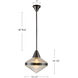 Willard Pendant Ceiling Light in Vintage Brass, Clear Prismatic Glass