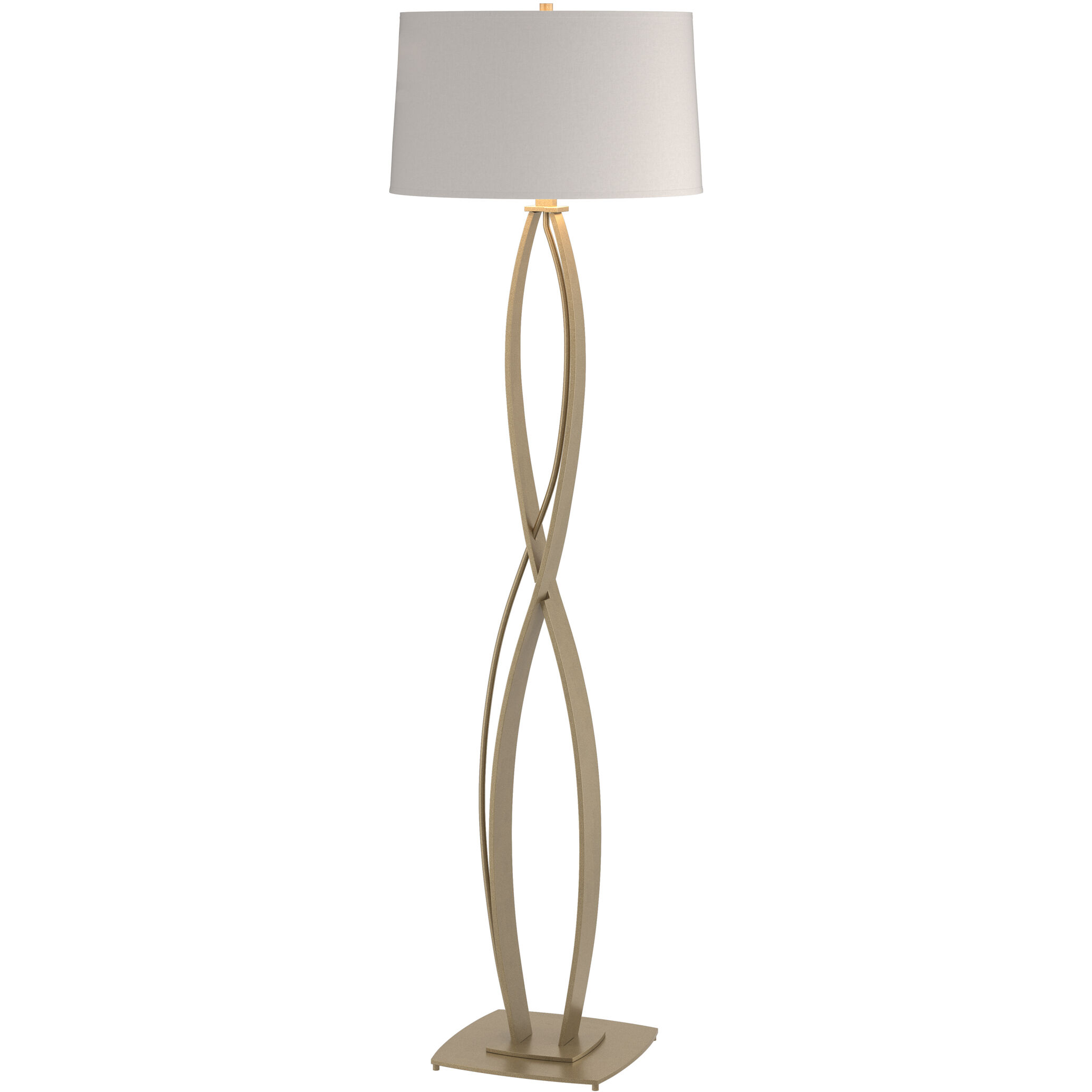 Almost Infinity 59.5 inch 150 watt Soft Gold Floor Lamp Portable Light in Flax
