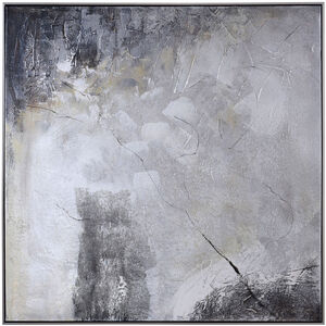 Cameron Beige-Dark Grey-and Cream Multi-color-Cracked Oil Wall Art