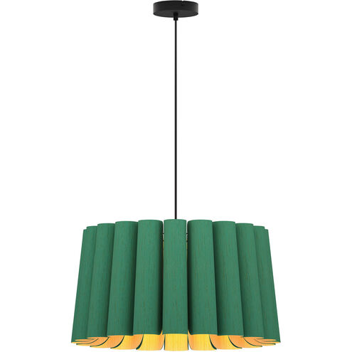 Renata 1 Light 22 inch Black Pendant Ceiling Light in Light Petrol/Ash, WEP Collection