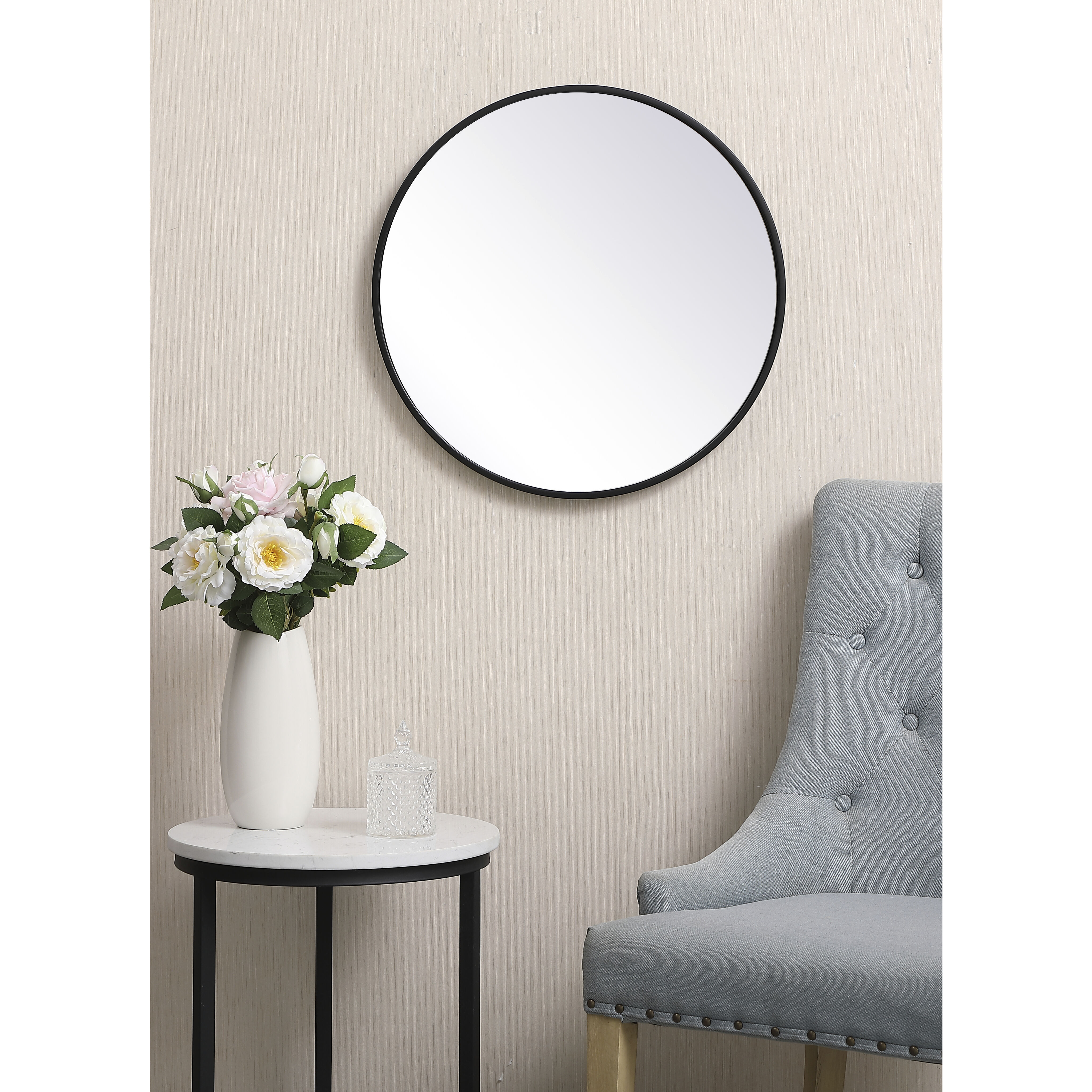 Eternity 21 X 21 inch Black Wall Mirror