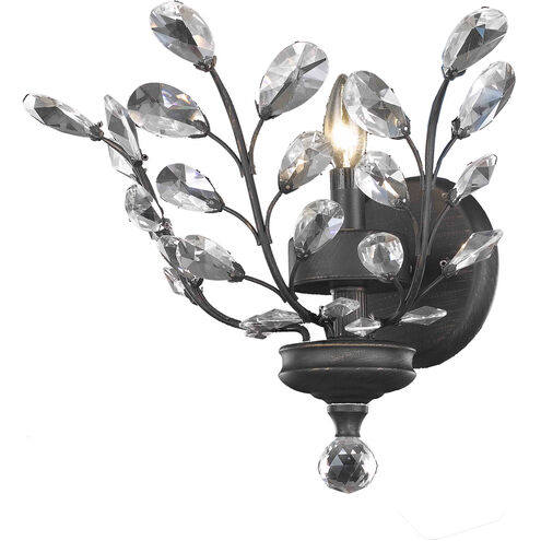Orchid 1 Light 16 inch Dark Bronze Wall Sconce Wall Light in Royal Cut