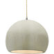 Radiance 1 Light 12.25 inch White Crackle and Brushed Nickel Pendant Ceiling Light