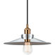Bulstrode's Workshop 1 Light 11.75 inch Aged Gold Brass Pendant Ceiling Light in Aged Gold Brass and Chrome