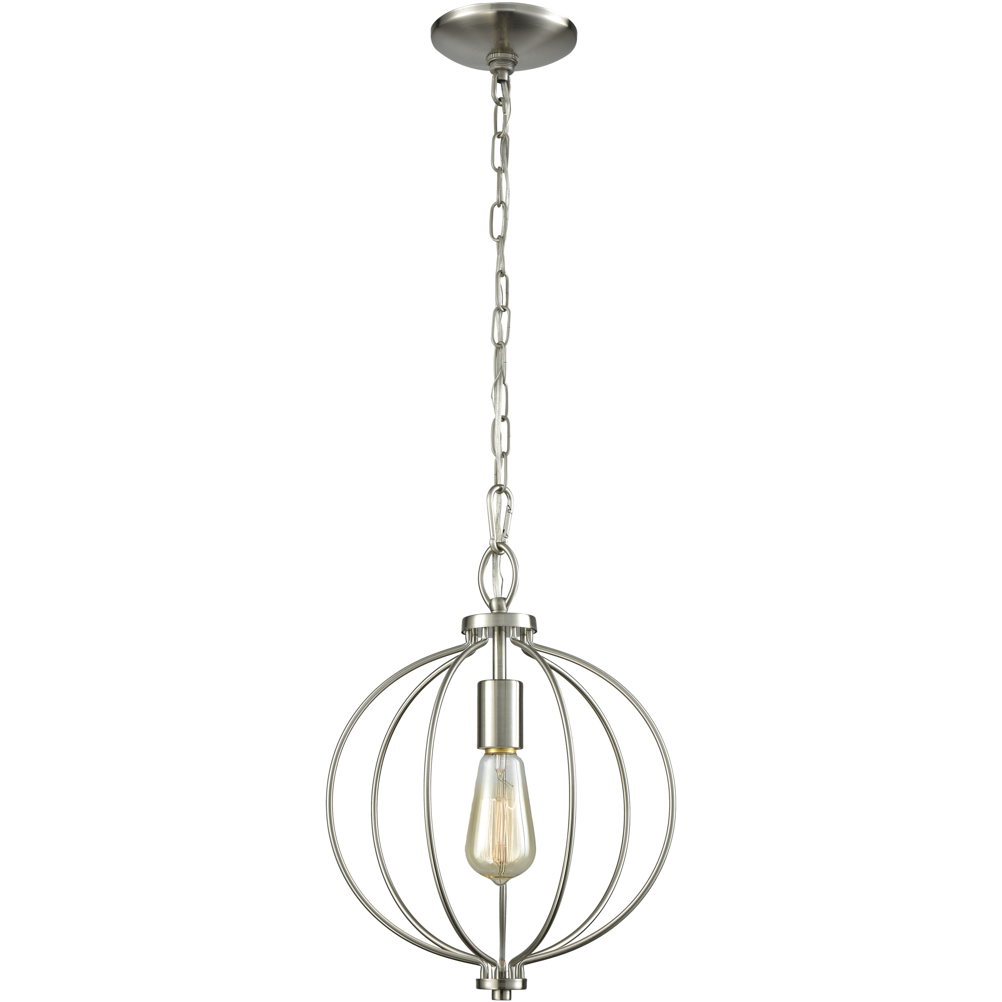 Williamsport 1 Light 11 inch Brushed Nickel Mini Pendant Ceiling Light