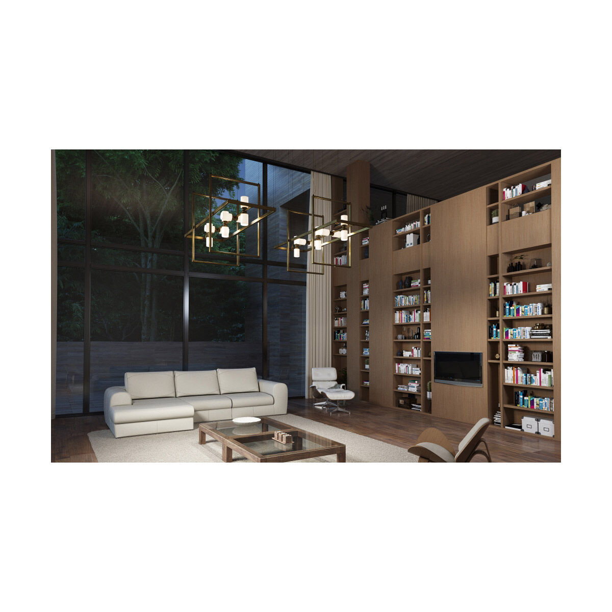 Modern 2024 rail chandelier