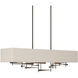 Cavaletti 4 Light 42 inch Dark Smoke Pendant Ceiling Light in Flax