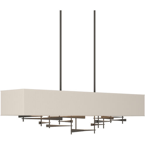 Cavaletti 4 Light 42 inch Dark Smoke Pendant Ceiling Light in Flax