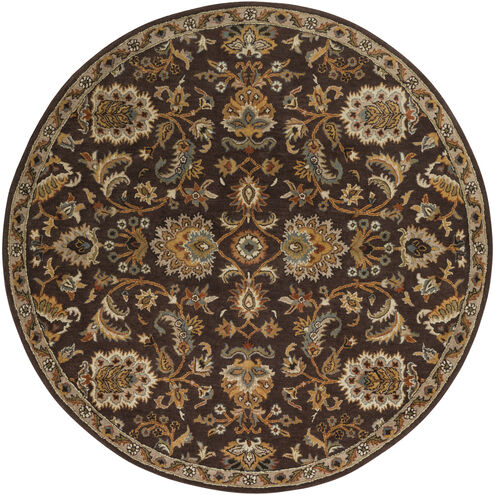 Middleton 96 X 96 inch Dark Brown Handmade Rug, Round