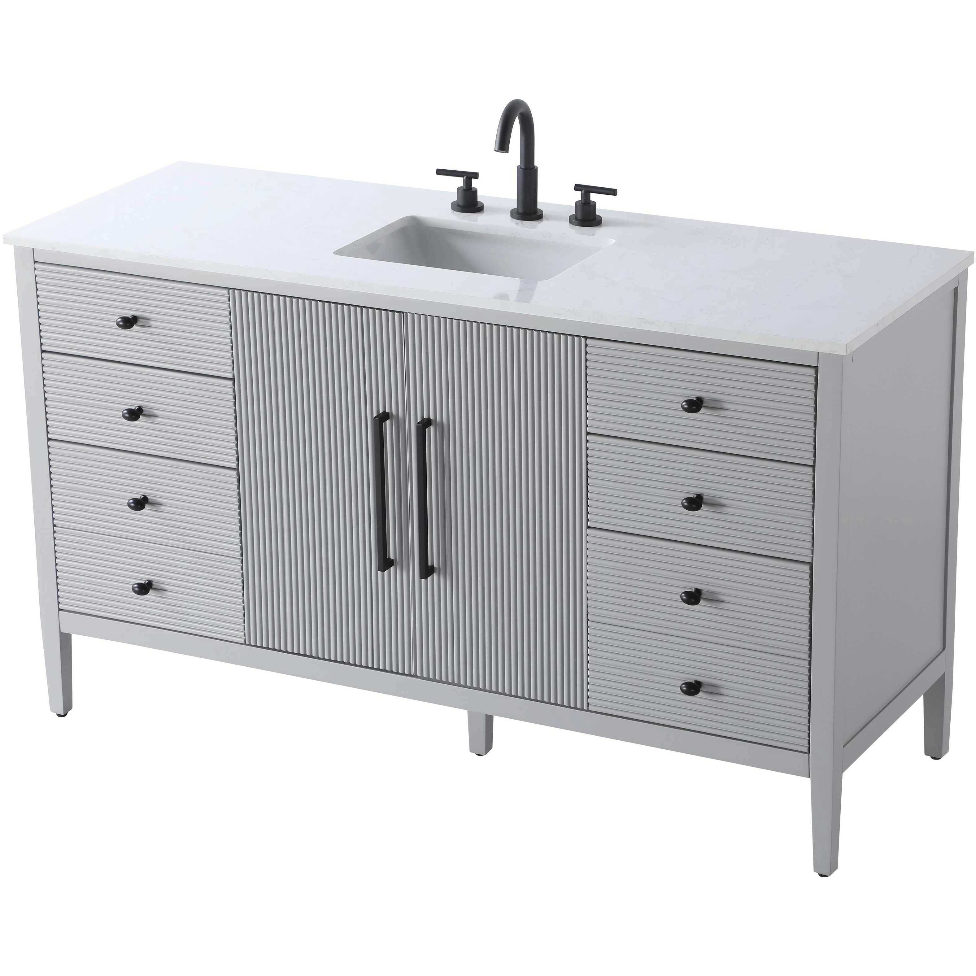Blakely 60 X 34 inch Grey Bathroom Vanity Cabinet
