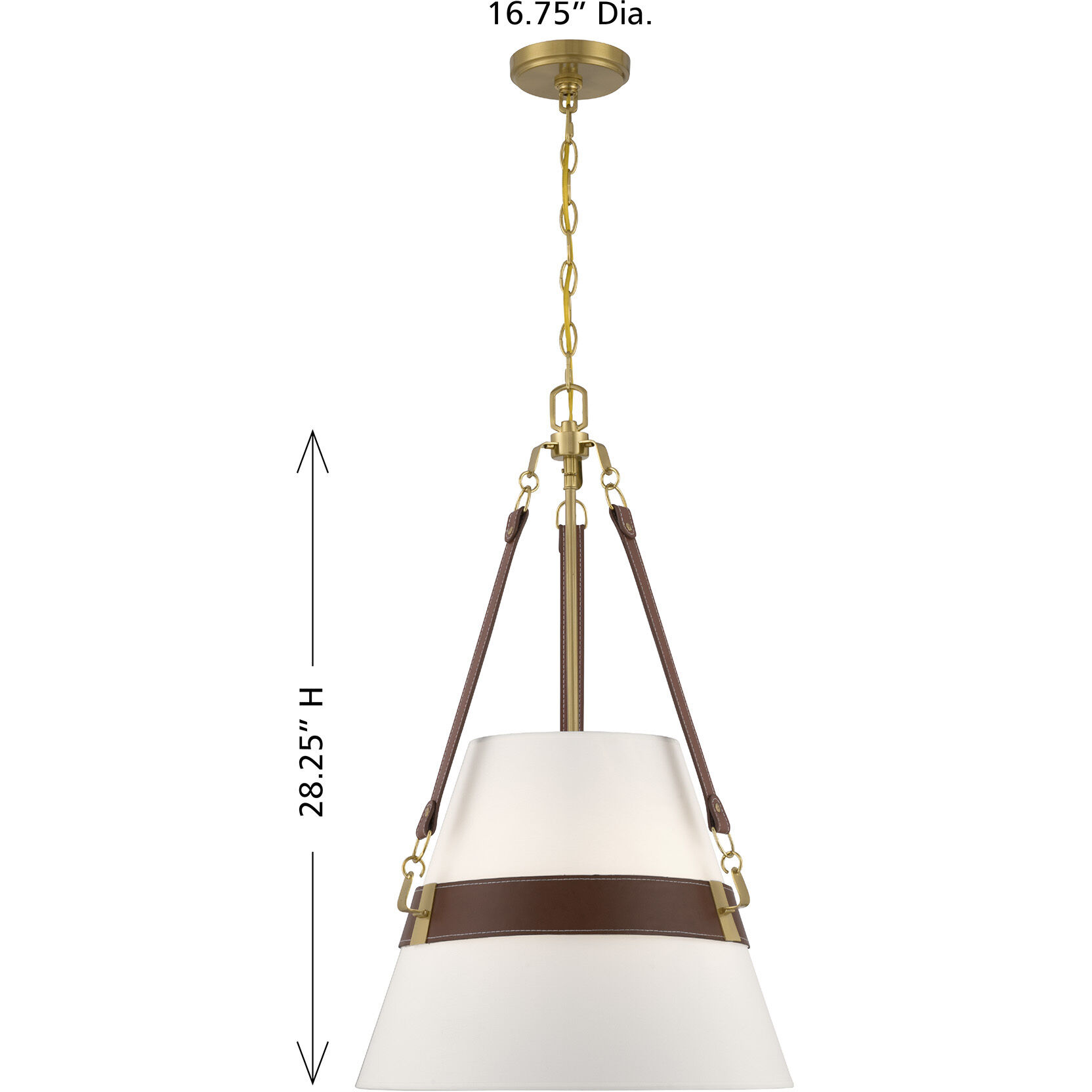 Corinth 3 Light 16.75 inch Warm Brass Pendant Ceiling Light