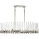 Julian 12 Light 51 inch Polished Nickel Linear Chandelier Ceiling Light