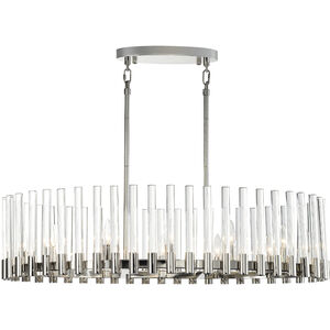 Julian 12 Light 51 inch Polished Nickel Linear Chandelier Ceiling Light
