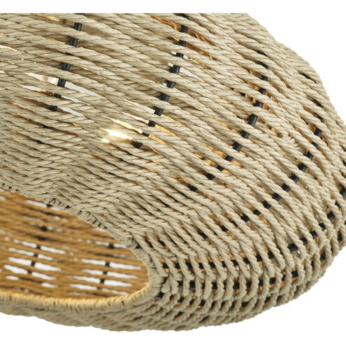 Summervine 3 Light 18 inch Antique Gold Leaf Semi Flush Mount Ceiling Light, Large