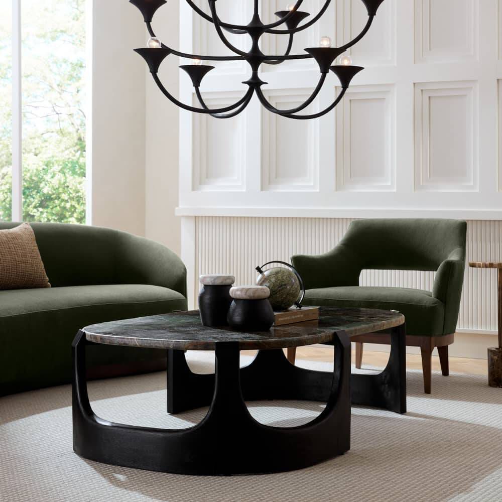 Lorena 58 X 16.5 inch Jungle and Ebony Coffee Table