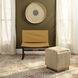 Easton 17.5 inch Off White Hair on Hide and Antique Brass Ottoman