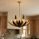 Loto 6 Light 30 inch Centura with Burnished Gold Pendant Ceiling Light