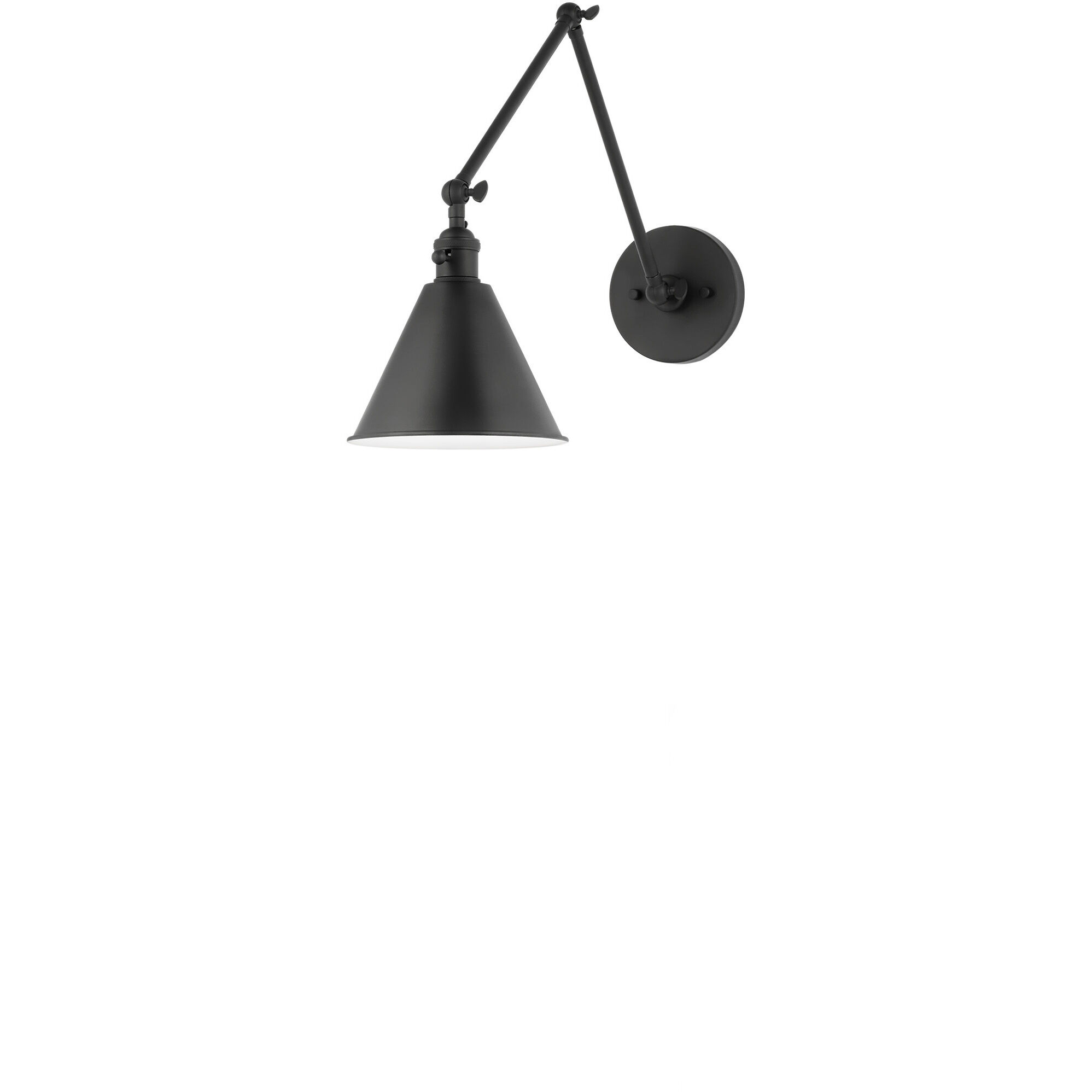 C&M by Chapman & Myers Salem Bath Sconce Wall Light in Midnight Black