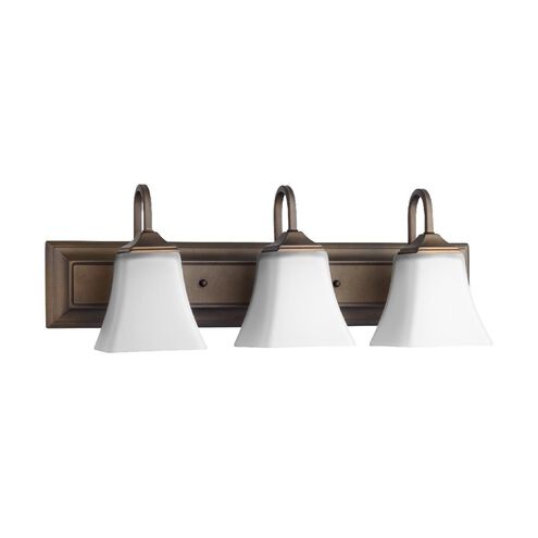Fort Worth 3 Light 24 inch Oiled Bronze Vanity Light Wall Light, Satin Opal