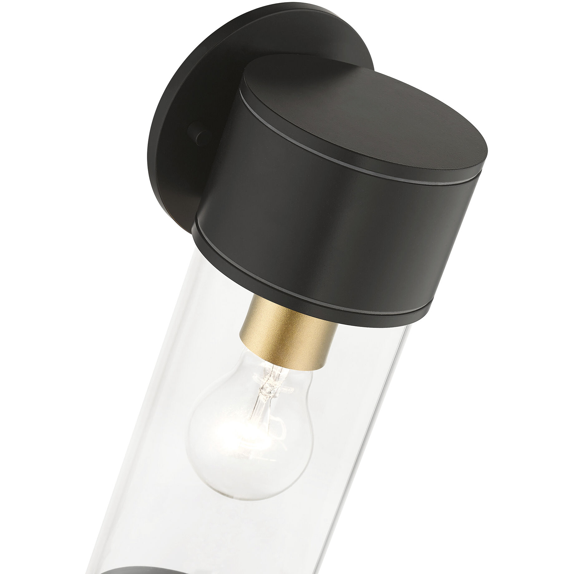 Atlantic 1 Light 4.5 inch Bronze with Antique Gold Finish Accents Outdoor Medium Wall Lantern Wall Light