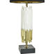 Jasper 33 inch 150 watt Black and White and Gold Leaf Table Lamp Portable Light