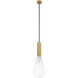 Ballston Edison LED 5 inch Satin Gold Mini Pendant Ceiling Light